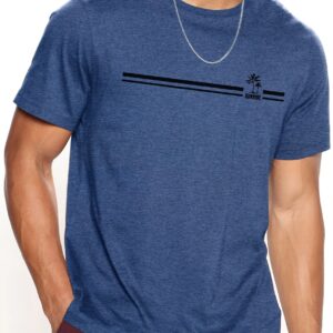 Coconut Tree Sunrise Round Neck Graphic T-shirts, Causal Tees, Short Sleeves Comfortable Tops, Men's Summer Clothing