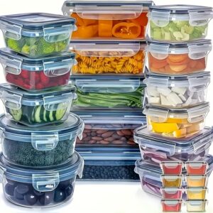12pcs (6 Lids + 6 Containers) Refrigerator Food Storage Containers, with Airtight Lids Food Grade PP Material Fresh-Keeping Box, for Fruits, Vegetables, Meat, Reusable And Durable Storage Organizer - Great for Kitchen
