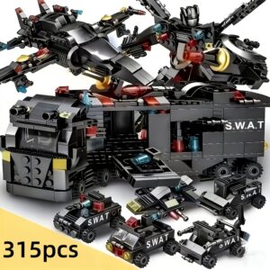 315pcs Special Forces Vehicle Building Blocks, SWAT Robot Car Building Blocks, Children's Educational Toy, Birthday Gift for Boys, Christmas Halloween