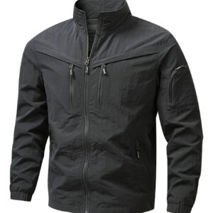Men'S Spring Summer Autumn Casual Jacket Soft Shell Jacket Travel Versatile Sports Outdoor Regular Fit Jacket